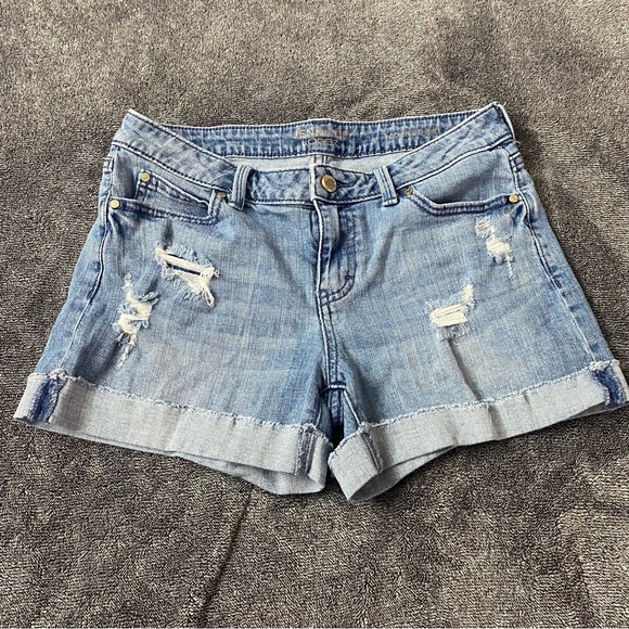 Jennifer Lopez Pants - JLO Y2K Light Blue Distressed Jean Shorts